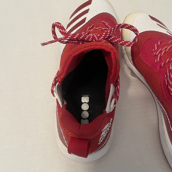 Men's‎ Adidas Size 12.5 Icon V Baseball Cleats Red & White G28248 - Picture 8 of 10
